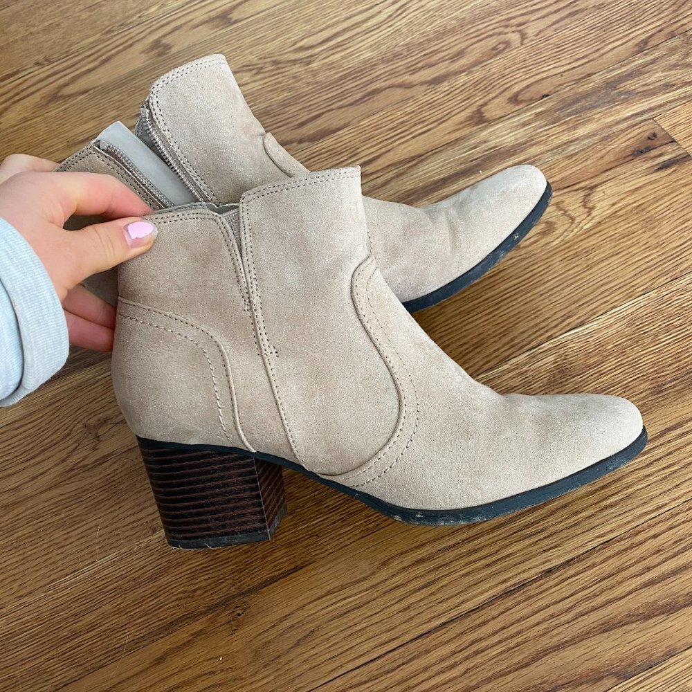 tan booties